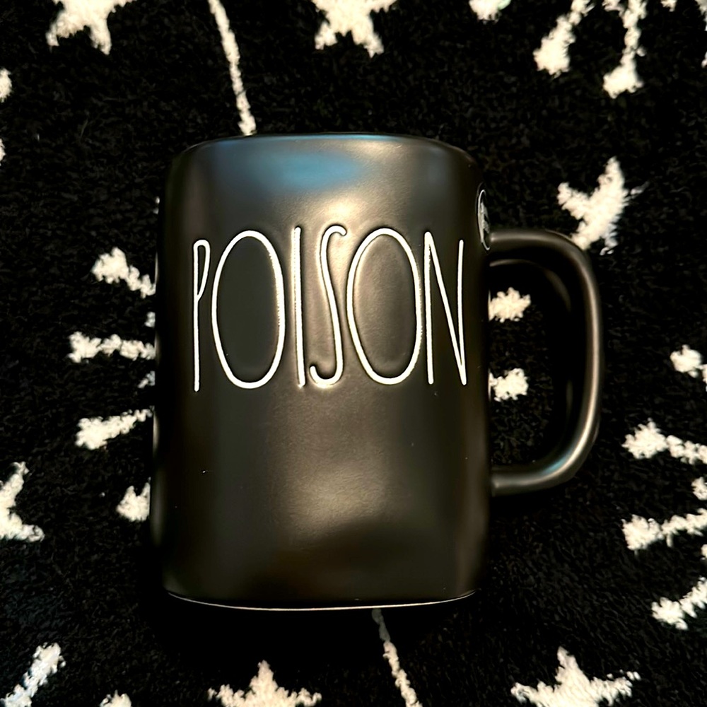 Rae Dunn poison skull & crossbones mug